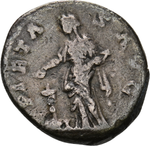 Antoninus Pius für Faustina I., Denar