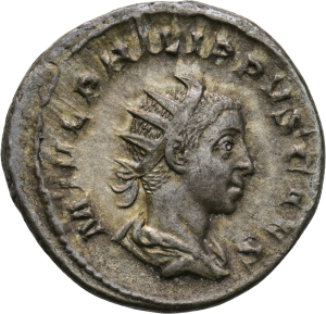 Philippus Arabs für Philippus II., Antoninian