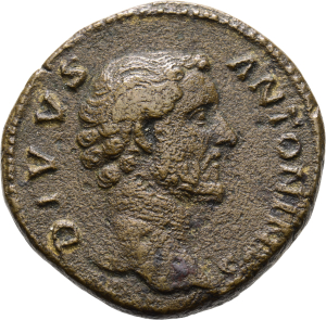Marcus Aurelius für Divus Antoninus, Sesterz