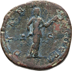Marcus Aurelius für Faustina II., Sesterz